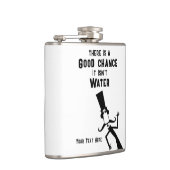 Fuzzo Zitat Schwarz-Weiß Vinyl Wrapped Flask Flachmann (Rechts)
