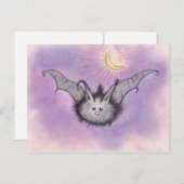 Fuzzy Bat Postkarte (Vorne/Hinten)