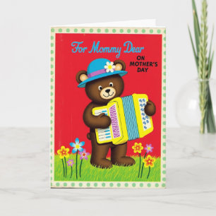 Fuzzy Bear Muttertag Musikkarte Karte