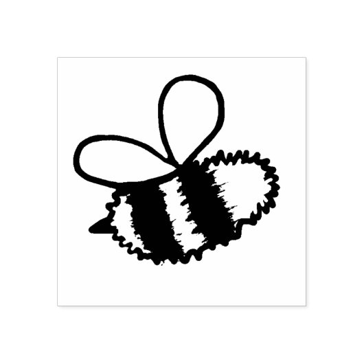 Fuzzy Bumblebee Rubber Briefmarke Gummistempel (Prägung)