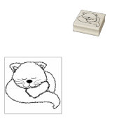 Fuzzy Cat Art Briefmarke Gummistempel (Stempel)