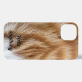 Fuzzy Cat Fur Texture Phone Case - Gemütliche Ästh iPhone Hülle (Rückseite (Horizontal))