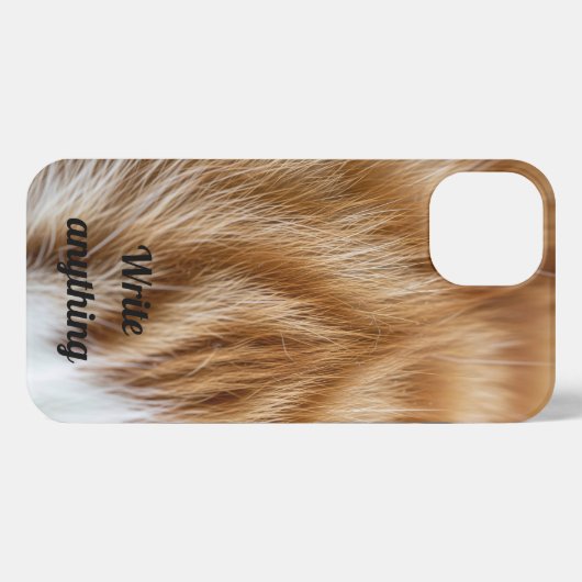 Fuzzy Cat Fur Texture Phone Case - Gemütliche Ästh iPhone Hülle (Rückseite (Horizontal))