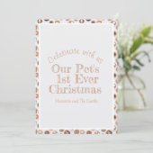Fuzzy Christmas Invitation Card Einladung (Stehend Vorderseite)