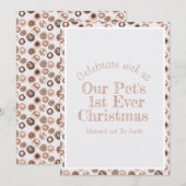 Fuzzy Christmas Invitation Card Einladung (Vorne/Hinten)