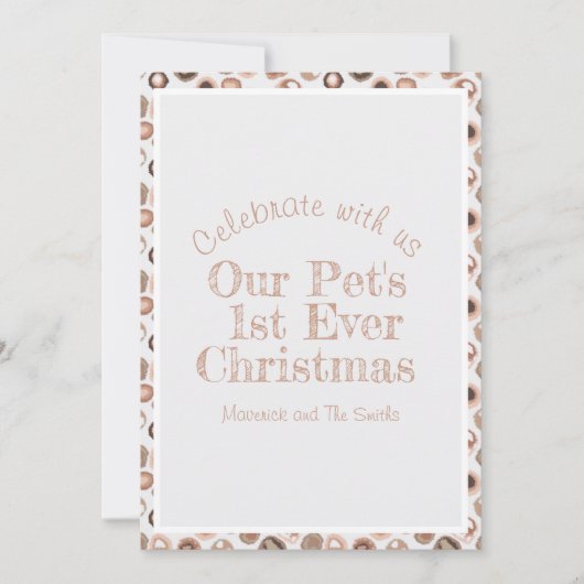 Fuzzy Christmas Invitation Card Einladung (Vorderseite)