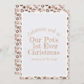 Fuzzy Christmas Invitation Card Einladung (Vorne/Hinten)