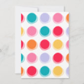 Fuzzy Color Dancing Dots Fun Summer Party laden Einladung (Rückseite)
