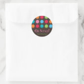 Fuzzy Color Dots Fun Gastgeschenke Label Sticker (Tasche)
