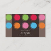 Fuzzy Color Dots Fun Visitenkarte (Rückseite)