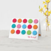 Fuzzy Color Dots Spaß Einladung/ Announcement Card Karte (Gelbe Blume)