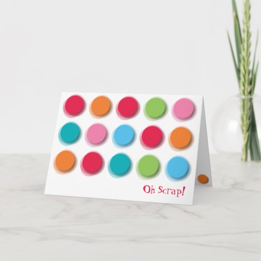Fuzzy Color Dots Spaß Einladung/ Announcement Card Karte (Vorderseite)