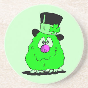 Fuzzy Creature St. Patrick's Sandstone Untersetzer