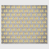 Fuzzy Duckling Couple auf Polka Docks Geschenkpapier (Flach)