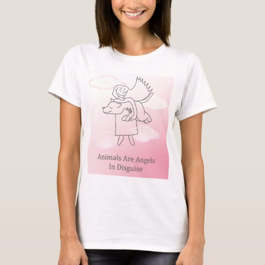 Fuzzy Express® Angel Dog T-Shirt (Vorderseite)