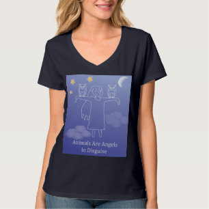 Fuzzy Express® Angel Owl Nano V-Neck T - Shirt 2.0