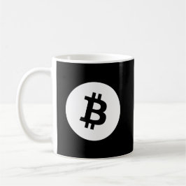 Fuzzy Express® Bitcoin White Logo Kaffeetasse