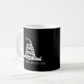 Fuzzy Express® Classic Gadsden Flag Schwarz Kaffeetasse (Vorderseite Links)