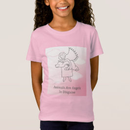 Fuzzy Express® Engel Dog Kid Pink T-Shirt