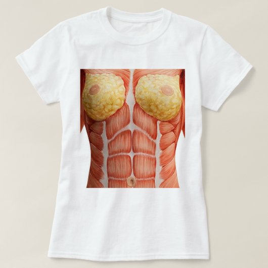 Fuzzy Express® Frauenmuskelanatomie W T-Shirt (Design vorne)