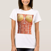 Fuzzy Express® Frauenmuskelanatomie W T-Shirt (Vorderseite)