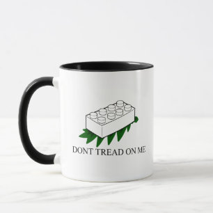 Fuzzy Express® Gadsden Flag Brick Joke Black-White Tasse