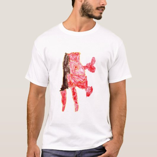 Fuzzy Express® Gzilla Red Iron Stick Foot T-Shirt (Vorderseite)
