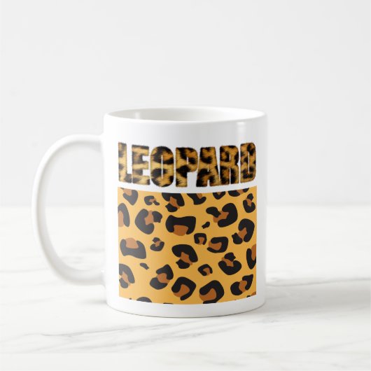 Fuzzy Express® Leopard Animal Print Kaffeetasse (Links)