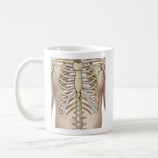 Fuzzy Express® Männliche Skelettanatomie Kaffeetasse (Links)