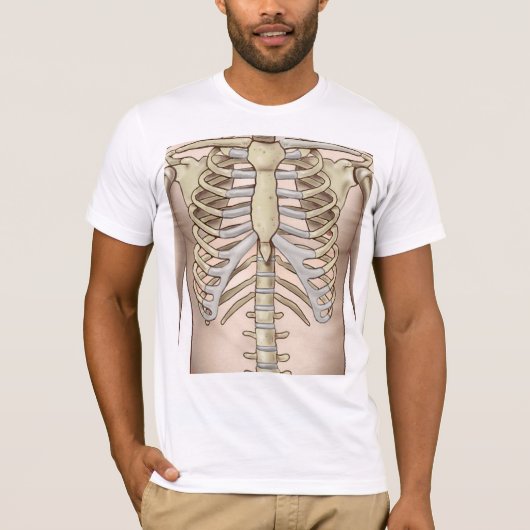 Fuzzy Express® Männliche Skelettanatomie T-Shirt (Vorderseite)