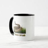 Fuzzy Express® Modern Gadsden Flag Schwarzweiß Tasse (Vorderseite Links)