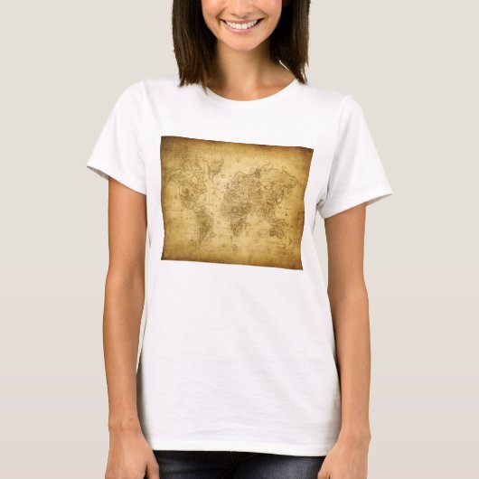 Fuzzy Express® Old Map FRAU T-Shirt (Vorderseite)