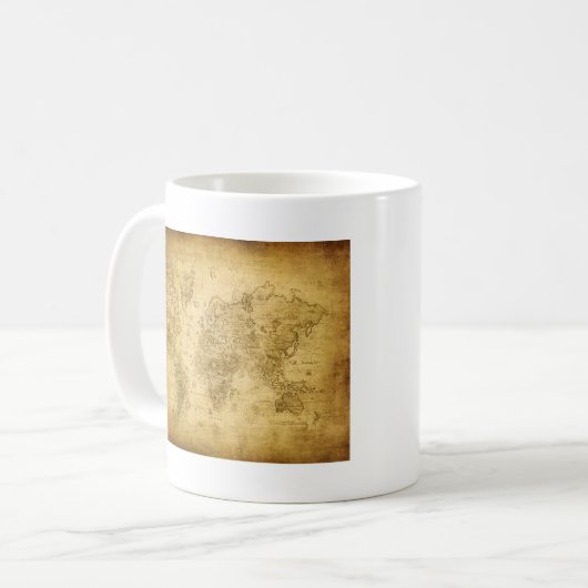 Fuzzy Express® Old Map Kaffeetasse (Vorderseite Links)