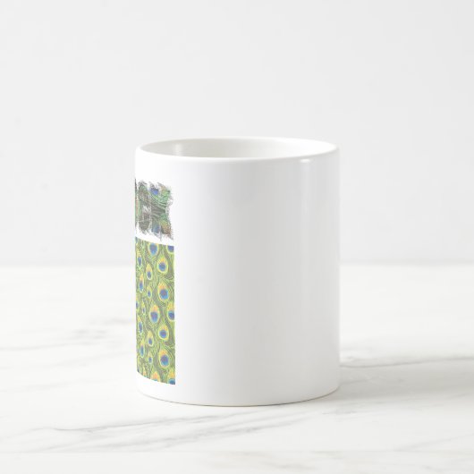 Fuzzy Express® Pfauentierwerbung Kaffeetasse (Mittel)