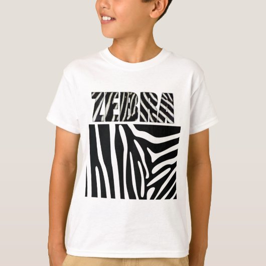 Fuzzy Express® Zebra Animal Print Kid T-Shirt (Vorderseite)