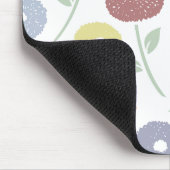 Fuzzy Flower Lg Pattern Pastels on White Mousepad (Ecke)