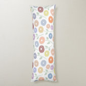 Fuzzy Flower Lg Pattern Pastels on White Seitenschläferkissen (Rückseite (Vertikal))