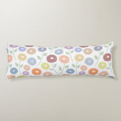 Fuzzy Flower Lg Pattern Pastels on White Seitenschläferkissen (Rückseite)