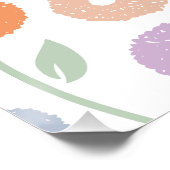 Fuzzy Flower Lg Pattern Pastels Poster (Ecke)