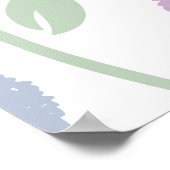 Fuzzy Flower Lg Pattern Pastels Poster (Ecke)