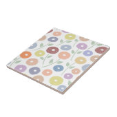 Fuzzy Flower Pattern Pastels Fliese (Seite)