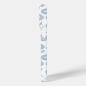 Fuzzy Flower Rpt Pattern Blue on White Case-Mate iPhone Hülle (Rückseite / Links)