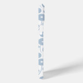 Fuzzy Flower Rpt Pattern Blue on White Case-Mate iPhone Hülle (Rückseite / Rechts)