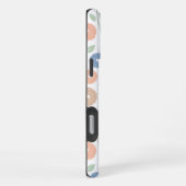 Fuzzy Flower Rpt Pattern Pastels on White iPhone Hülle (Rechte Seite)