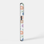 Fuzzy Flower Rpt Pattern Pastels on White iPhone Hülle (Rechte Seite)