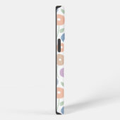 Fuzzy Flower Rpt Pattern Pastels on White iPhone Hülle (Rechte Seite)