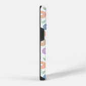 Fuzzy Flower Rpt Pattern Pastels on White iPhone Hülle (Rechte Seite)