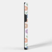 Fuzzy Flower Rpt Pattern Pastels on White iPhone Hülle (Rechte Seite)