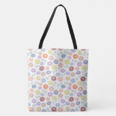 Fuzzy Flower Rpt Pattern Pastels on White Tasche (Vorderseite)