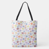 Fuzzy Flower Rpt Pattern Pastels on White Tasche (Rückseite)